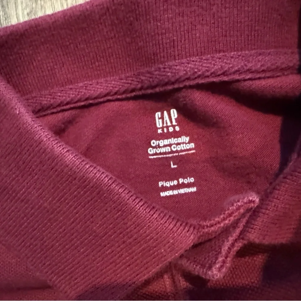 GAP‎ Kids Burgundy Polo Shirt Size Large 10/12